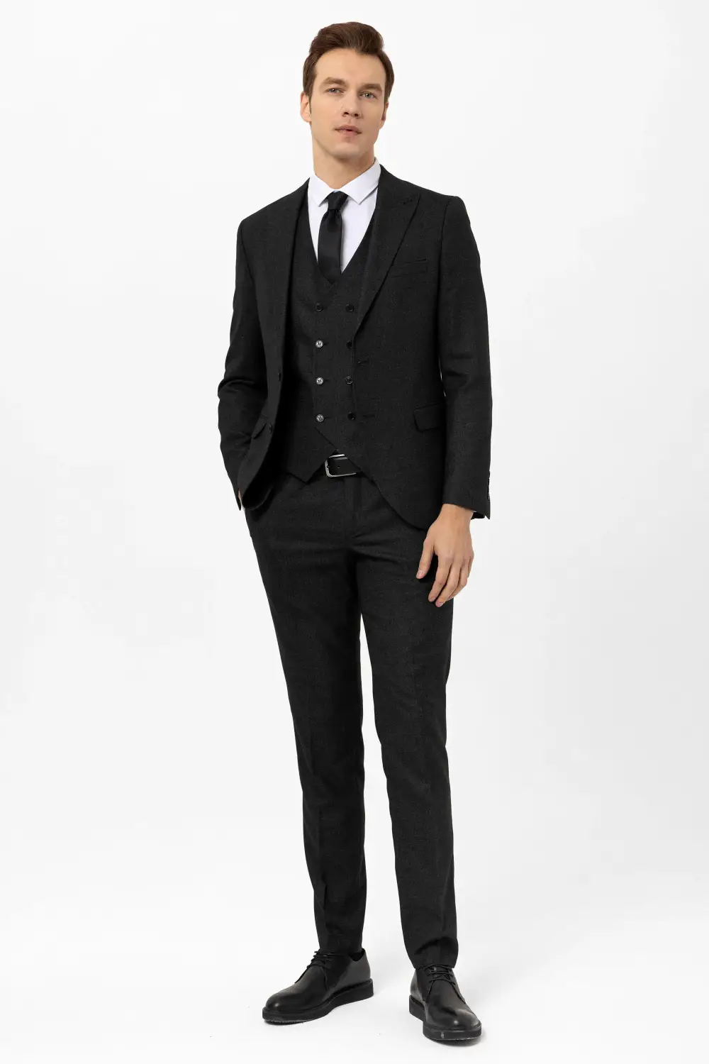 Slimfit Dobby Vest Suit