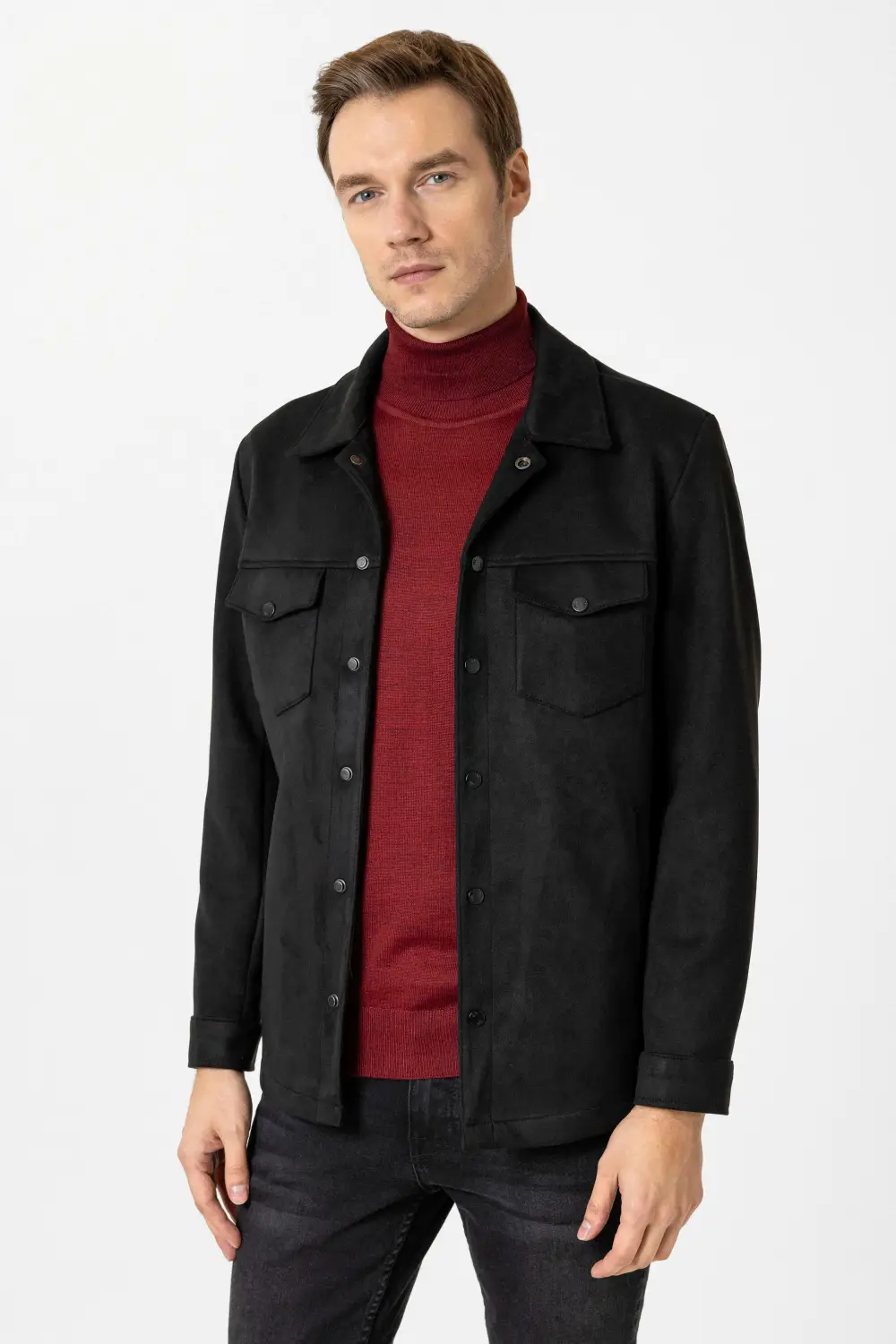 Slim Kalıp Düz Mont