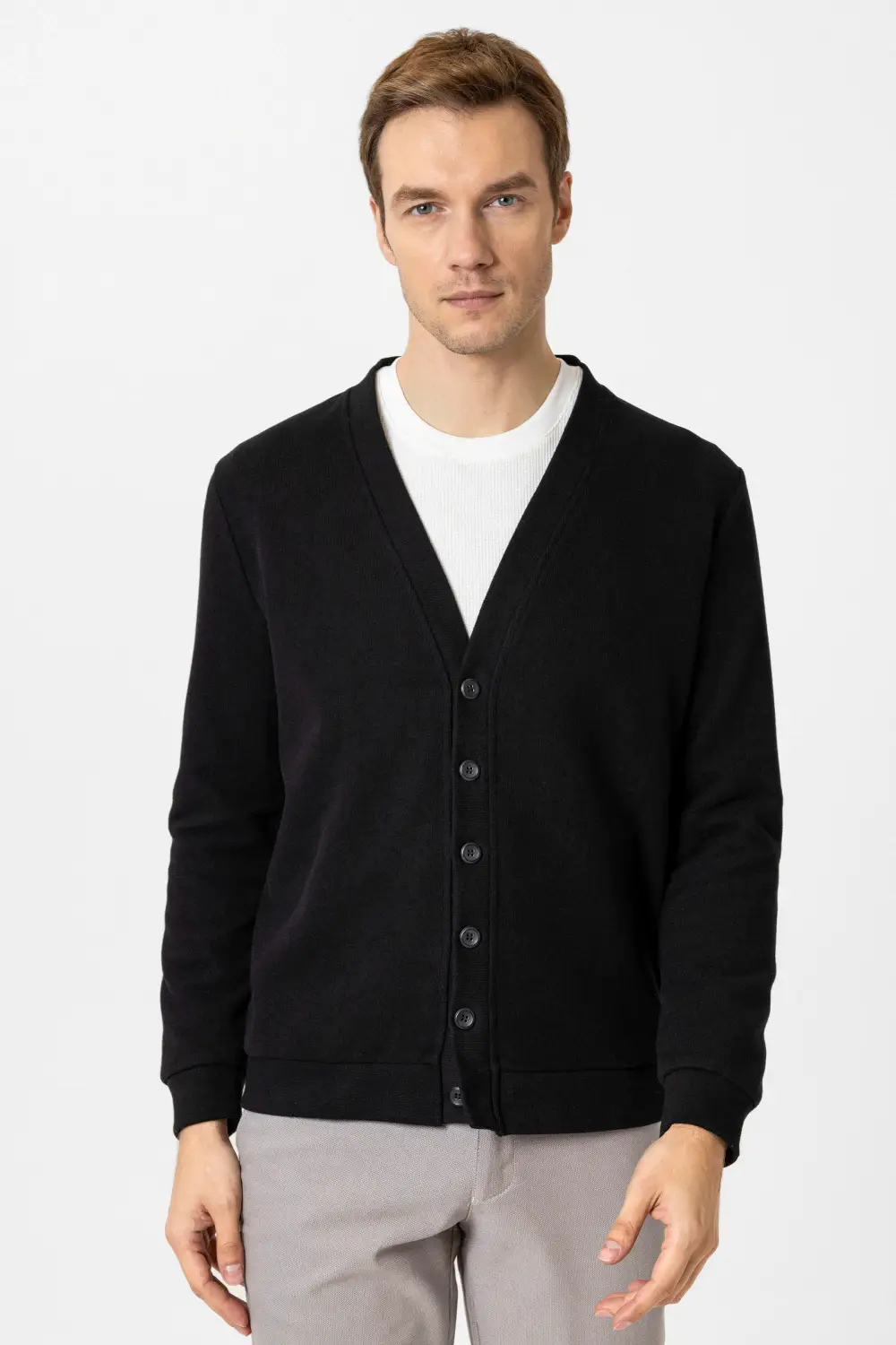 Regular Kalıp Armürlü Hırka