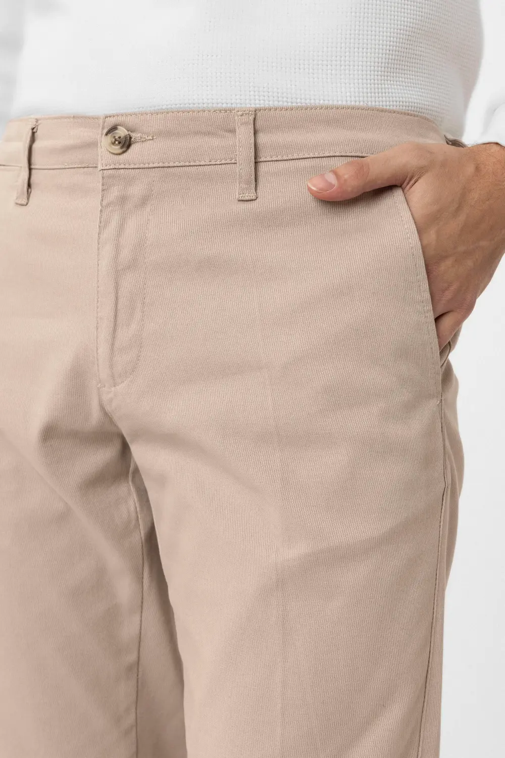 Regular Kalıp Armürlü Pantolon