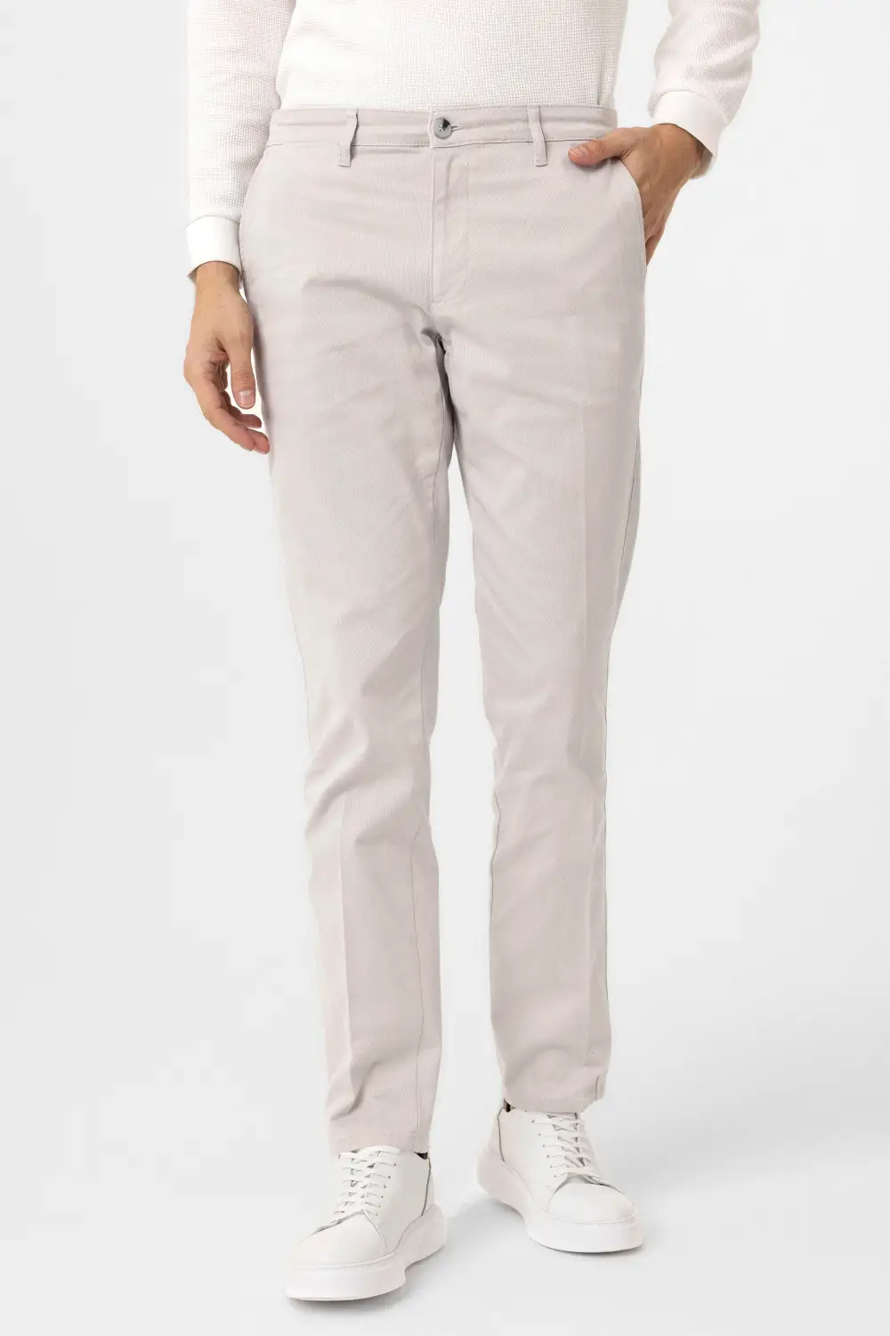 Regular Kalıp Armürlü Pantolon