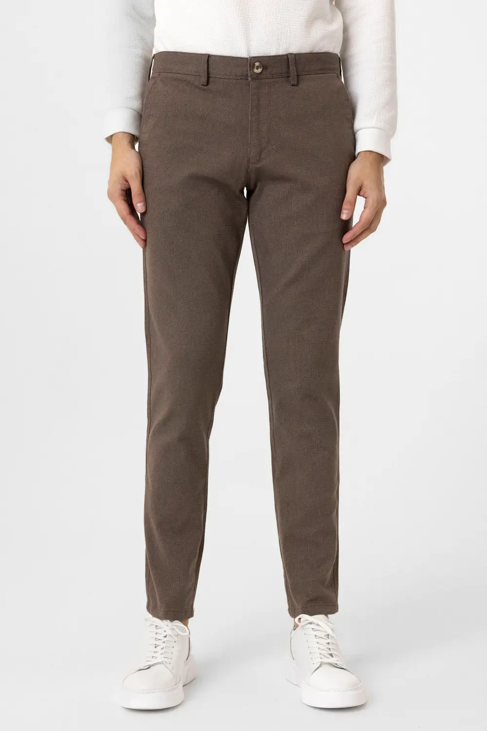 Slim Kalıp Armürlü Pantolon