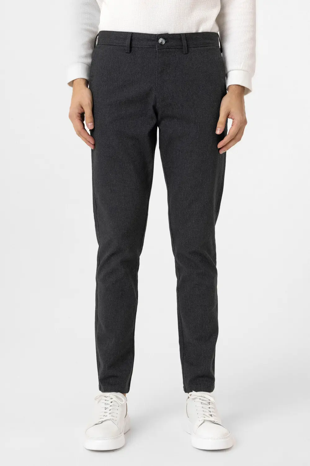 Slim Kalıp Armürlü Pantolon