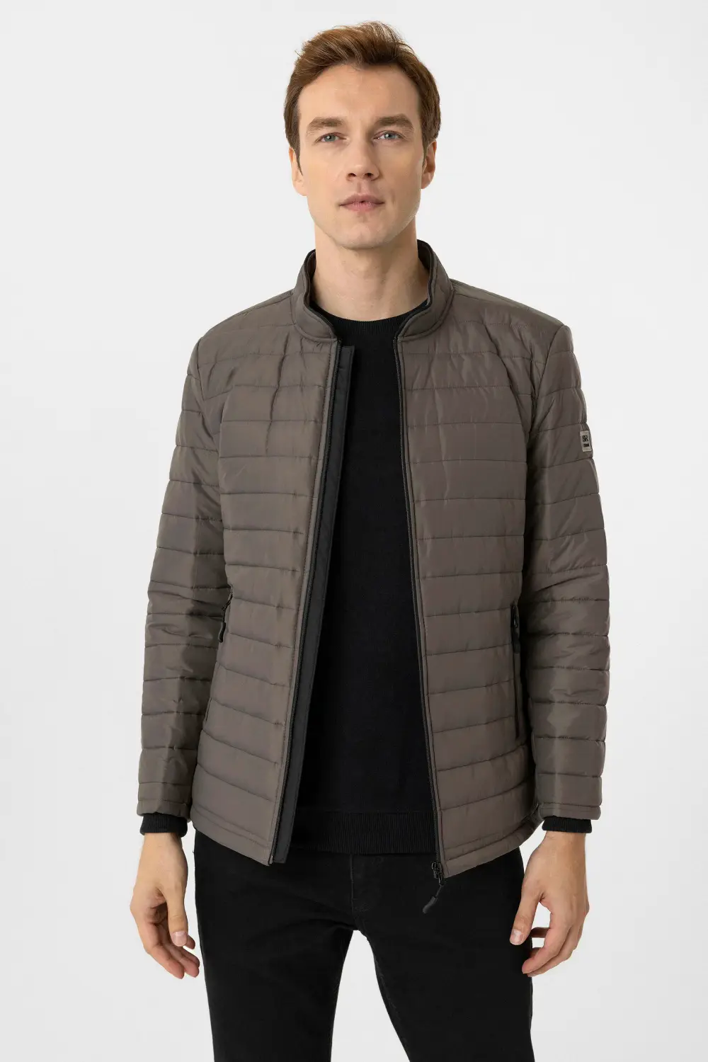 Стеганая куртка Slim Fit из 100% полиэстера, цвет зеленый хаки, размеры XL, L, M, XXL