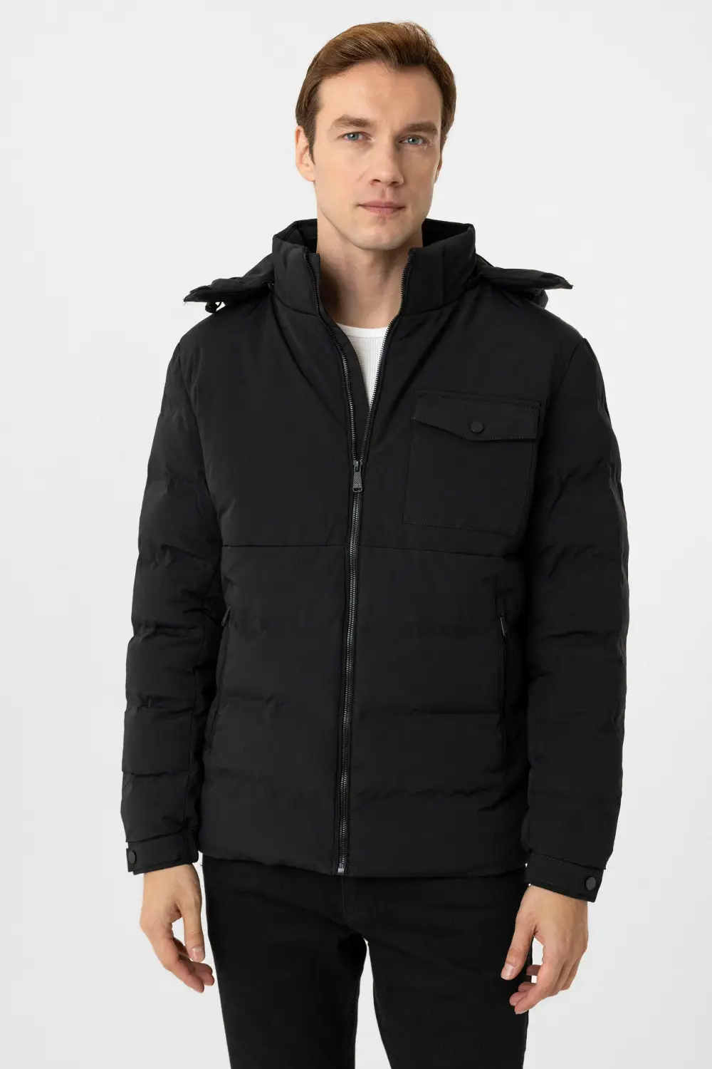 Slim Kalıp Kapitone Mont