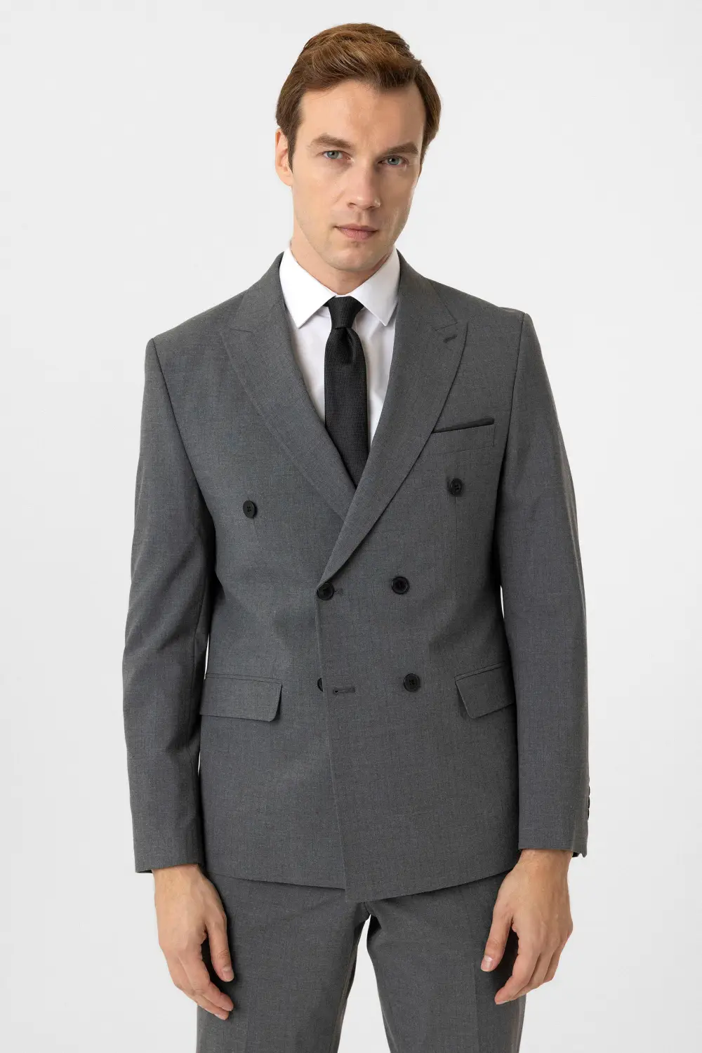 Slim Kalıp Desenli Takım Elbise