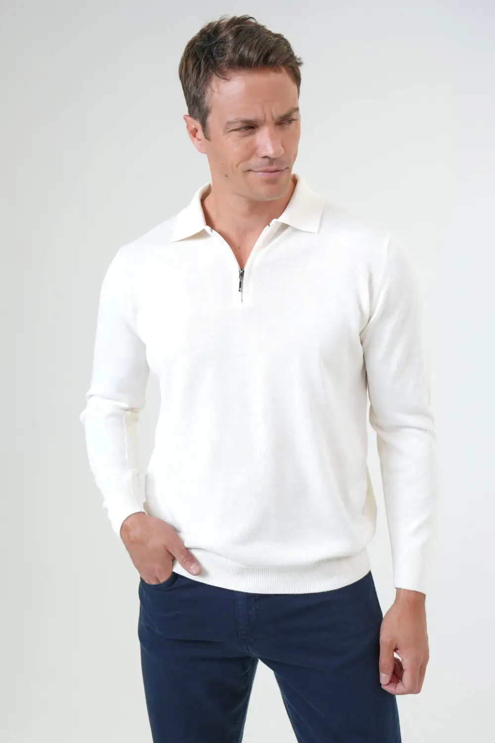 Polo Yaka Regular Düz Triko