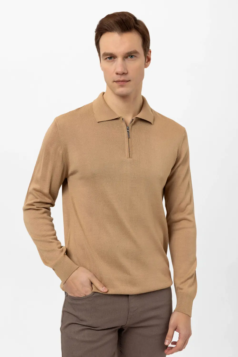 Polo Yaka Regular Düz Trico