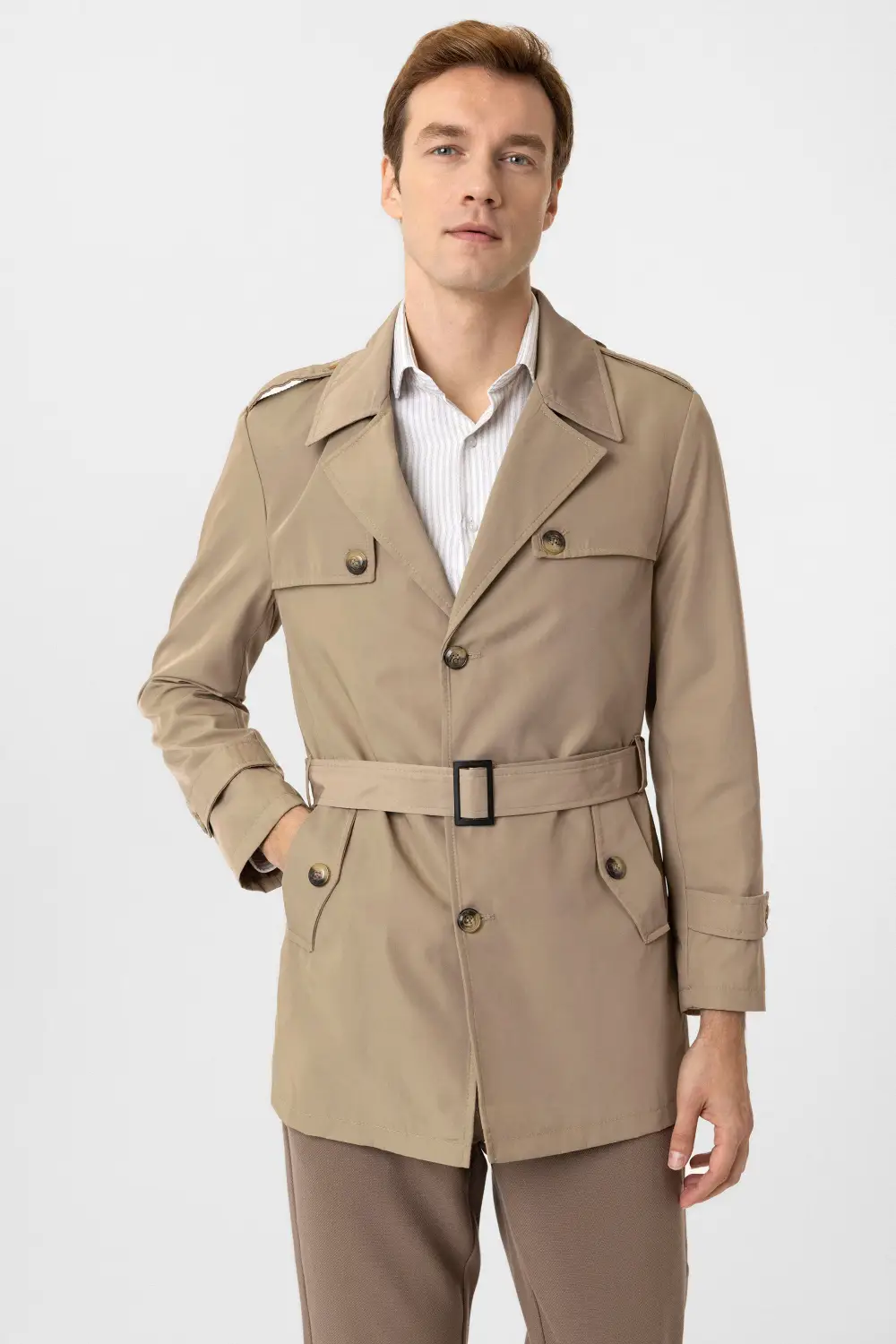 Slim Kalıp Düz Mont