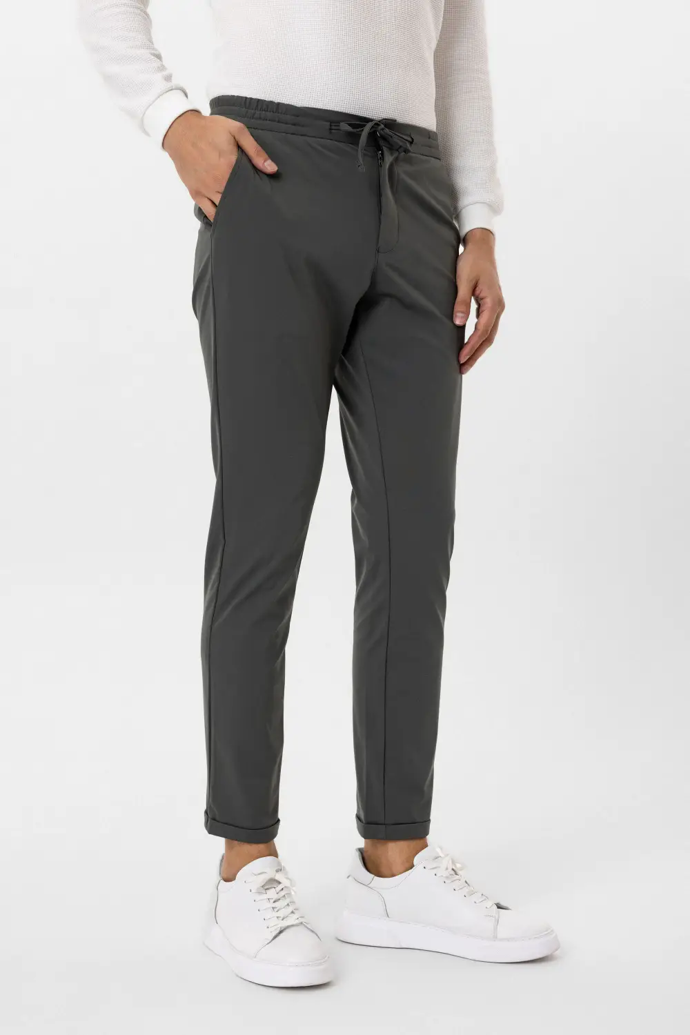 Slim Kalıp Düz Jogger Pantolon