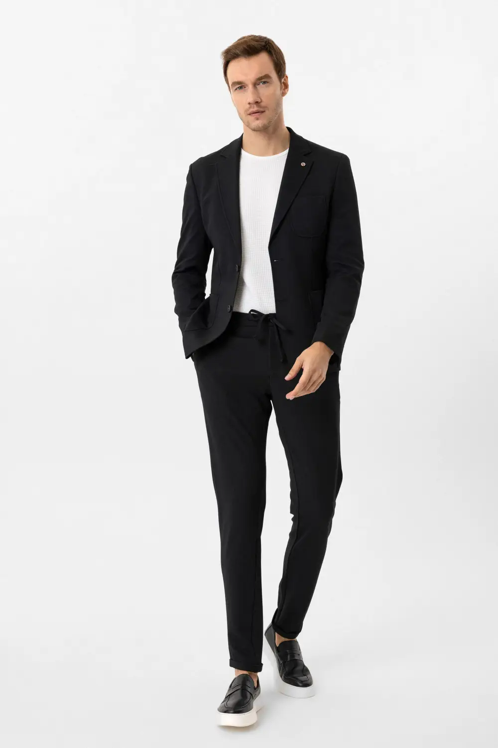 Slimfit Armürlü Takım Elbise