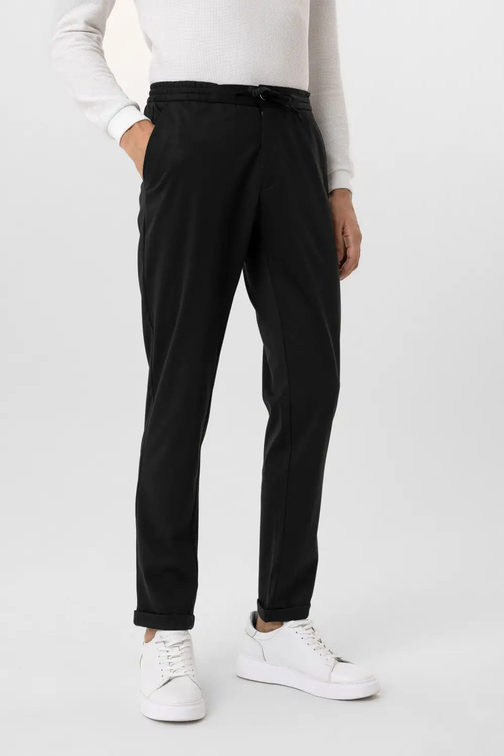 Стійкі класичні брюки Slim Fit, темно-сині, з бавовни, для бізнесу та повсякденного використання