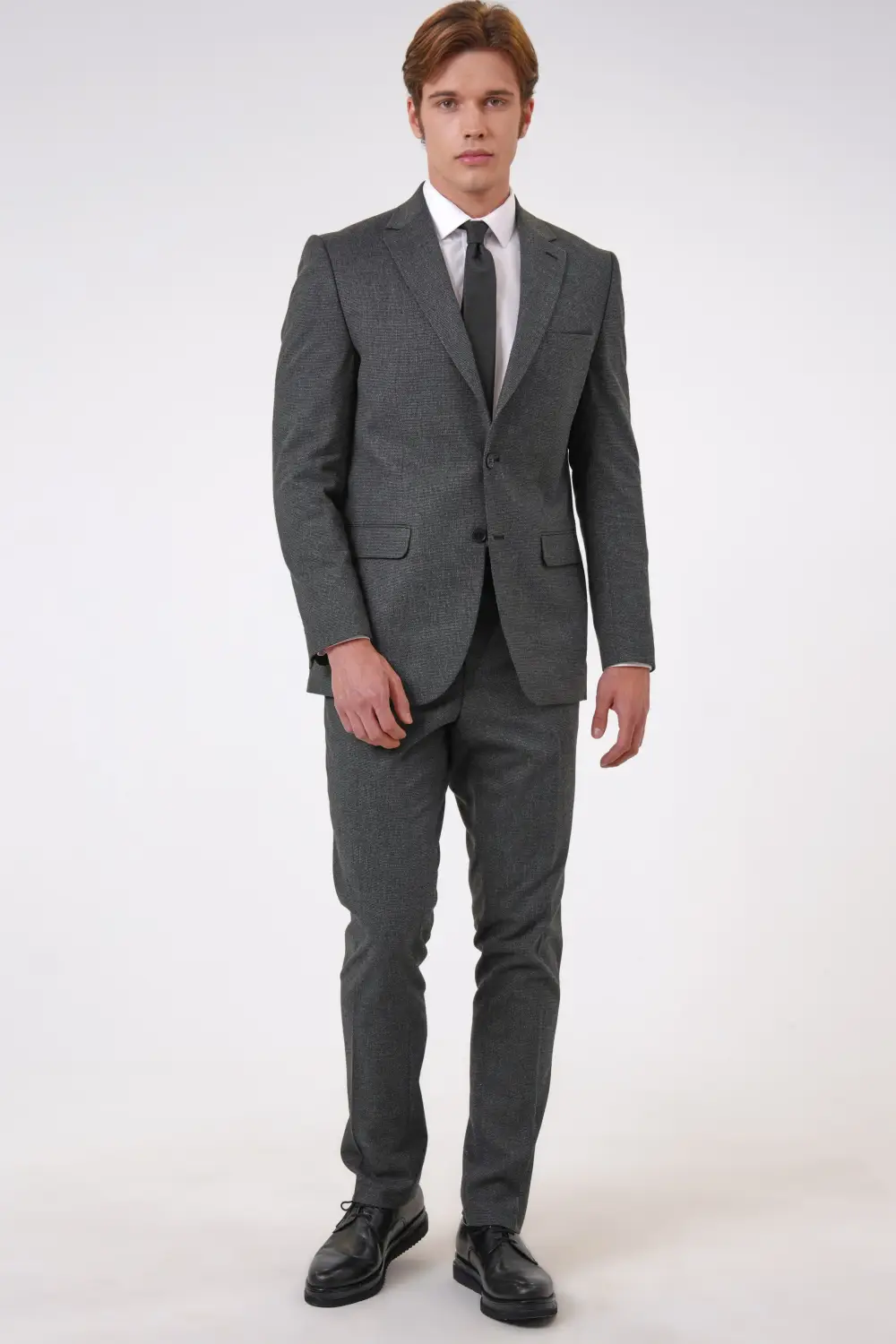 Regular Kalıp Armürlü Takım Elbise