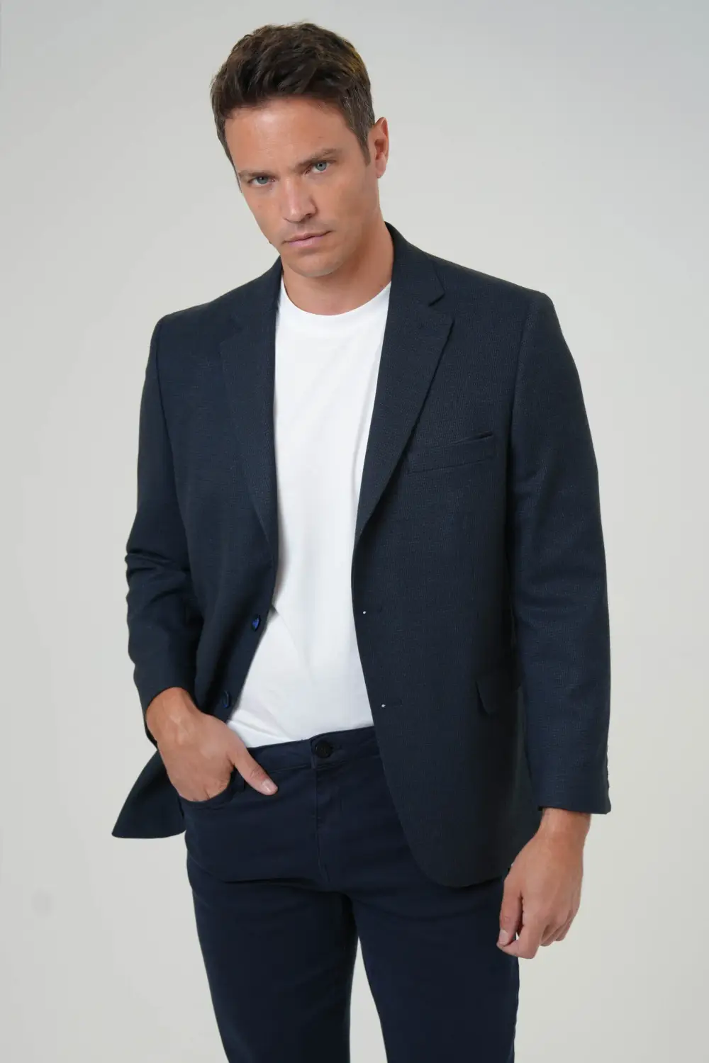 Regular Kalıp Armürlü Ceket