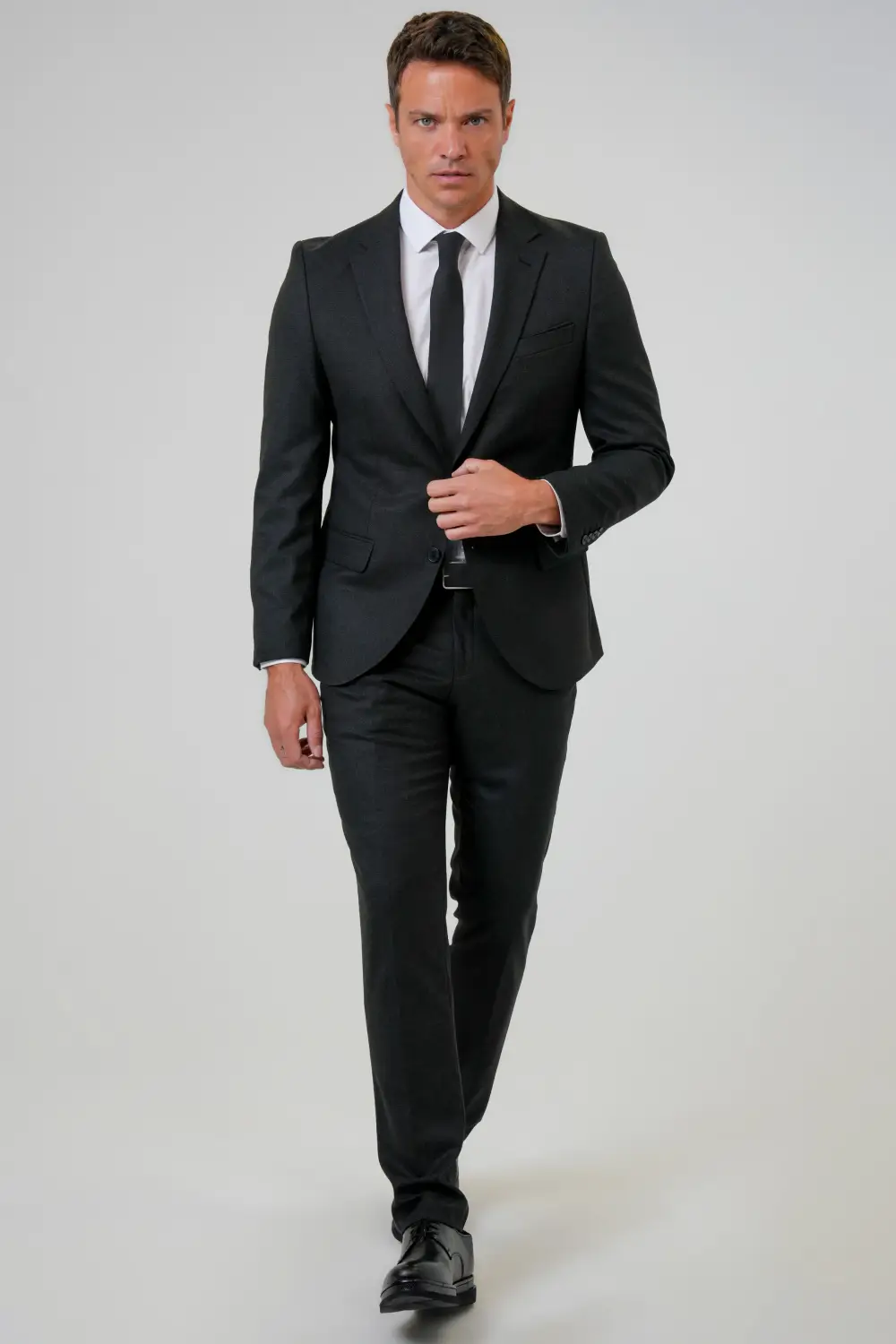 Slimfit Desenli Takım Elbise