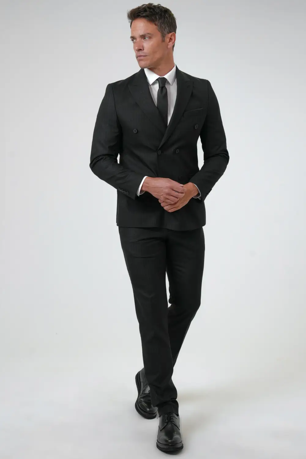 Slim Kalıp Desenli Takım Elbise