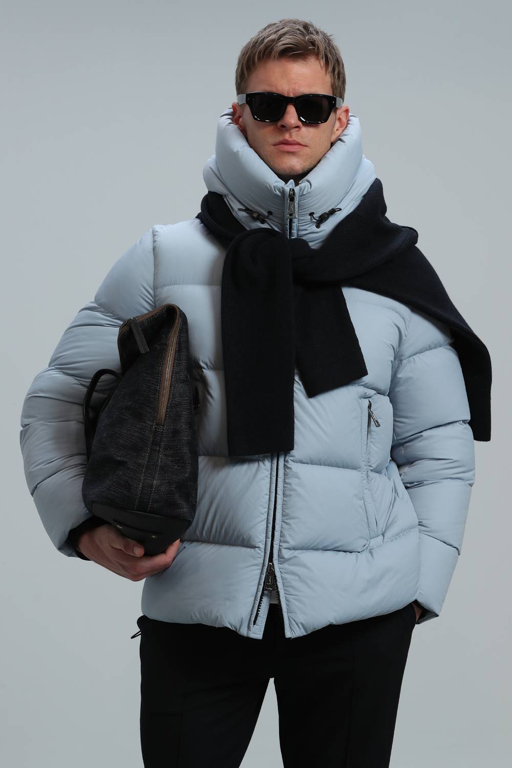 Tommy Goose Feather Men's Coat Blue