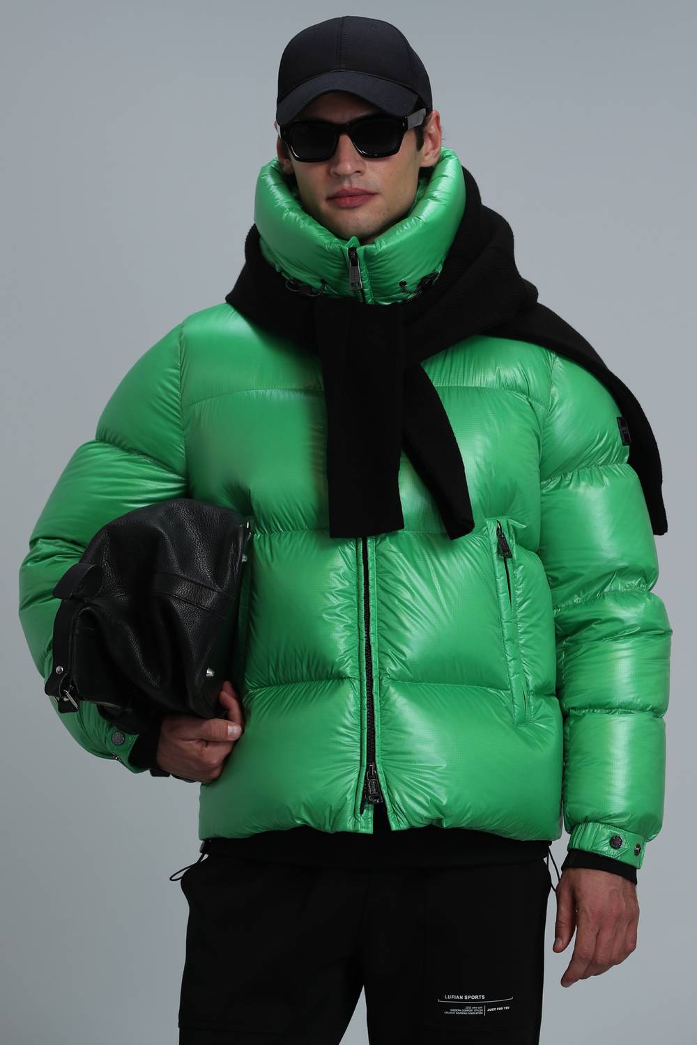 Dougles Kaz Tüyü Erkek Mont Yesil