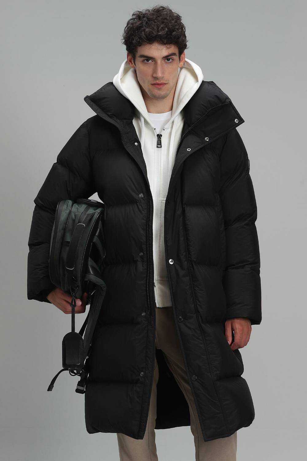 Done Goose Feather Men's Coat Black