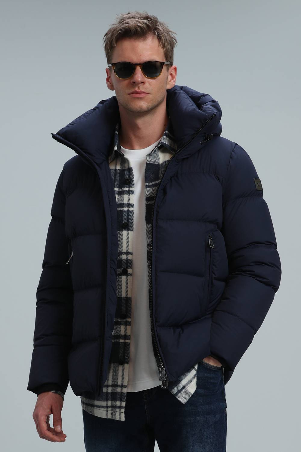 Tommy Goose Feather Men's Coat Navy Blue