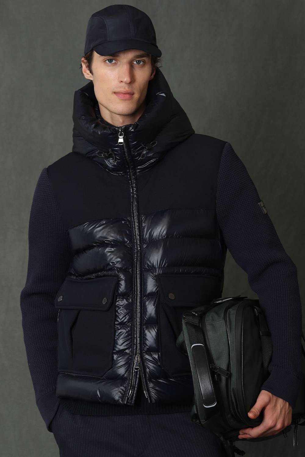 Чоловіча куртка Lorenzo з гусячим пухом, темно-синя, розміри 50-56