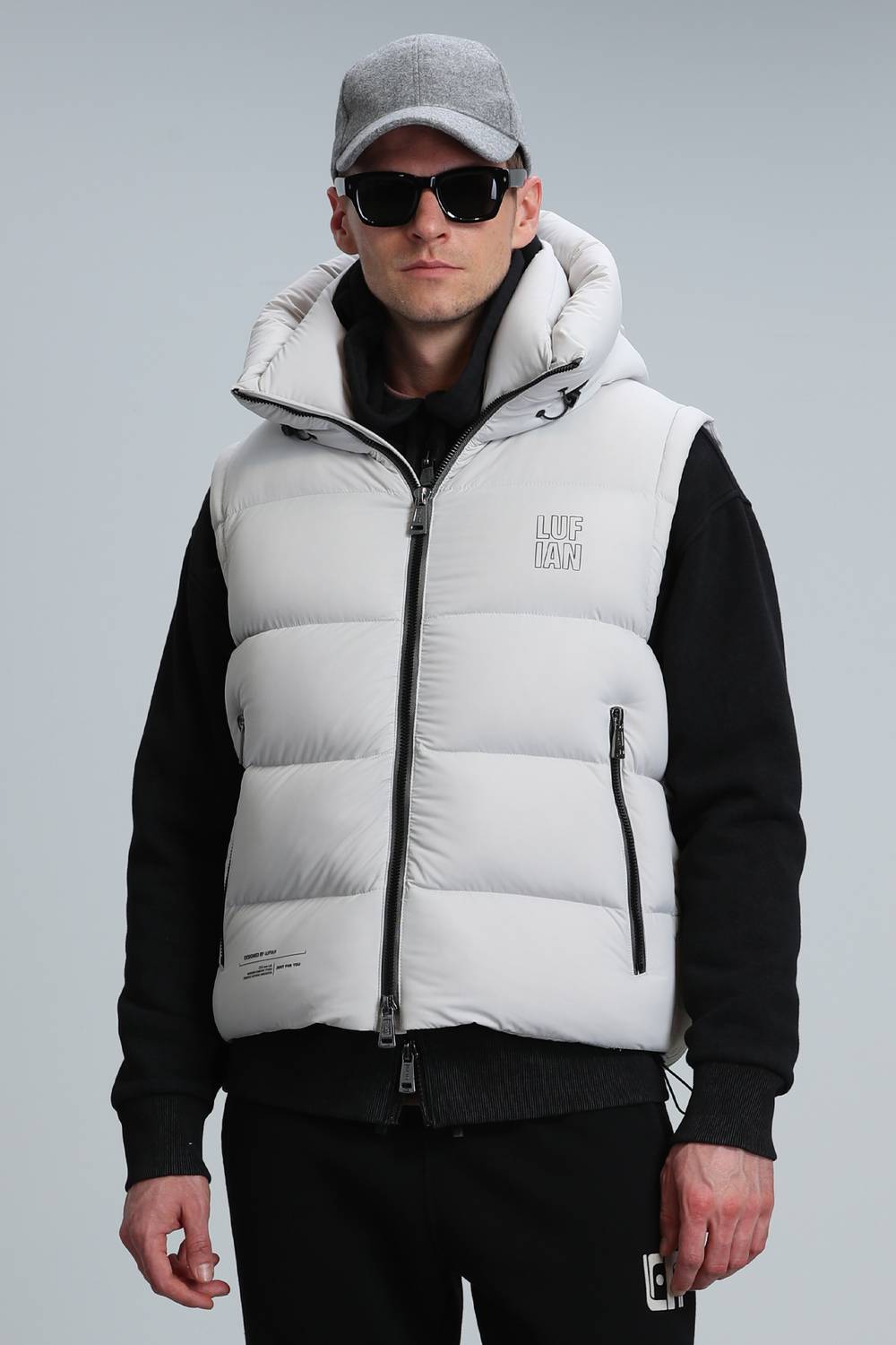 Мужская жилетка Moses из гусиного пуха, каменный цвет, размеры 48-56