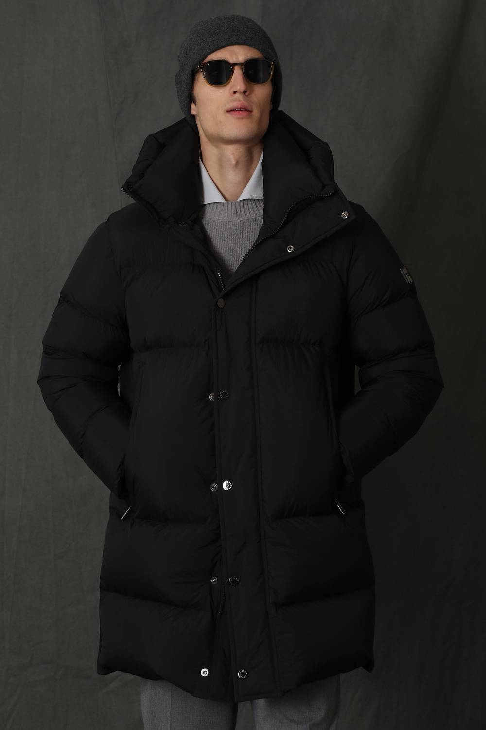 Victor Goose Feather Men's Coat Black