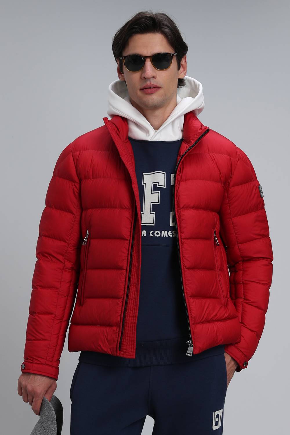 Чоловічий куртка Clow з гусиного пуху, червоного кольору, розмір 54