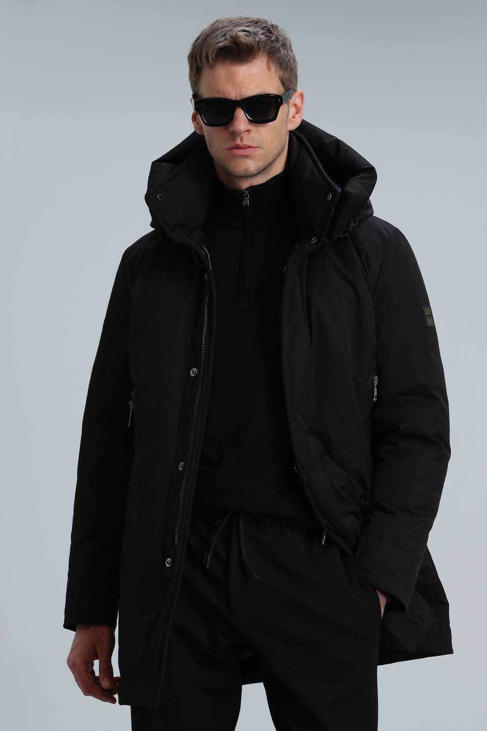Donald Goose Feather Men's Coat Black