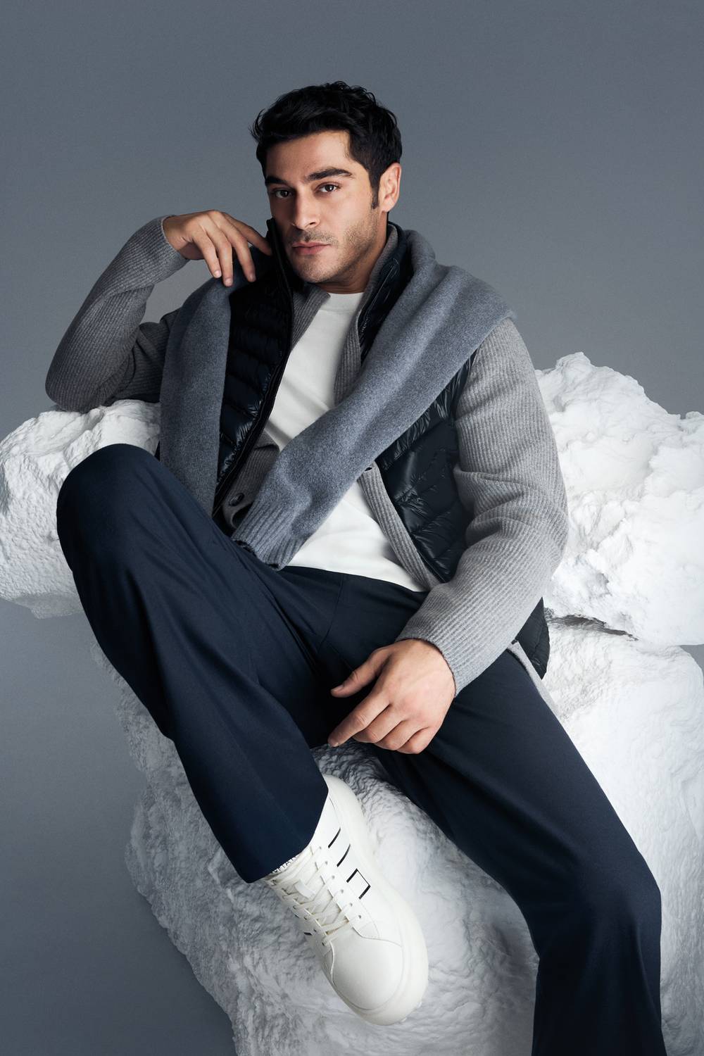 Patrıce Erkek Uzun Kol Tişört Kırık Beyaz