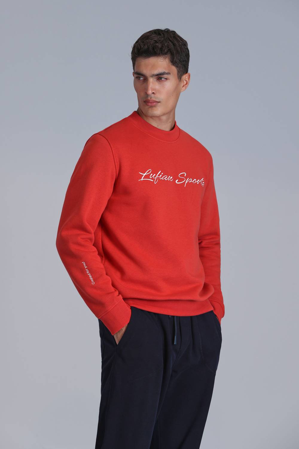 Loved Erkek Sweatshirt Açık Kırmızı