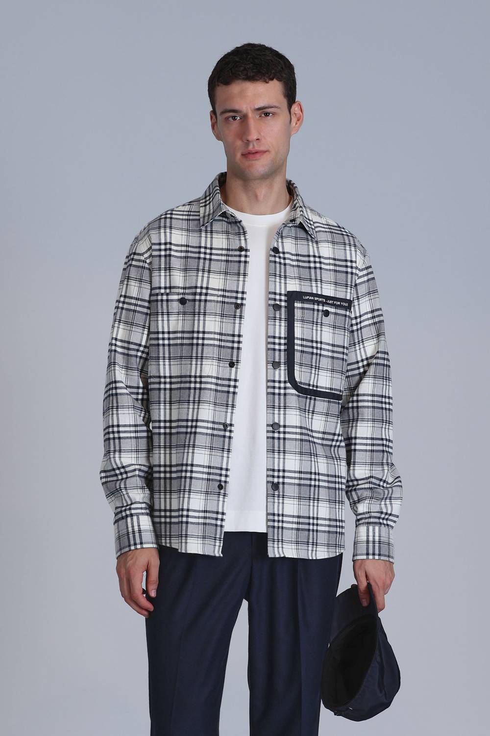 Hard Erkek Basic Gömlek Slim Fit Lacivert