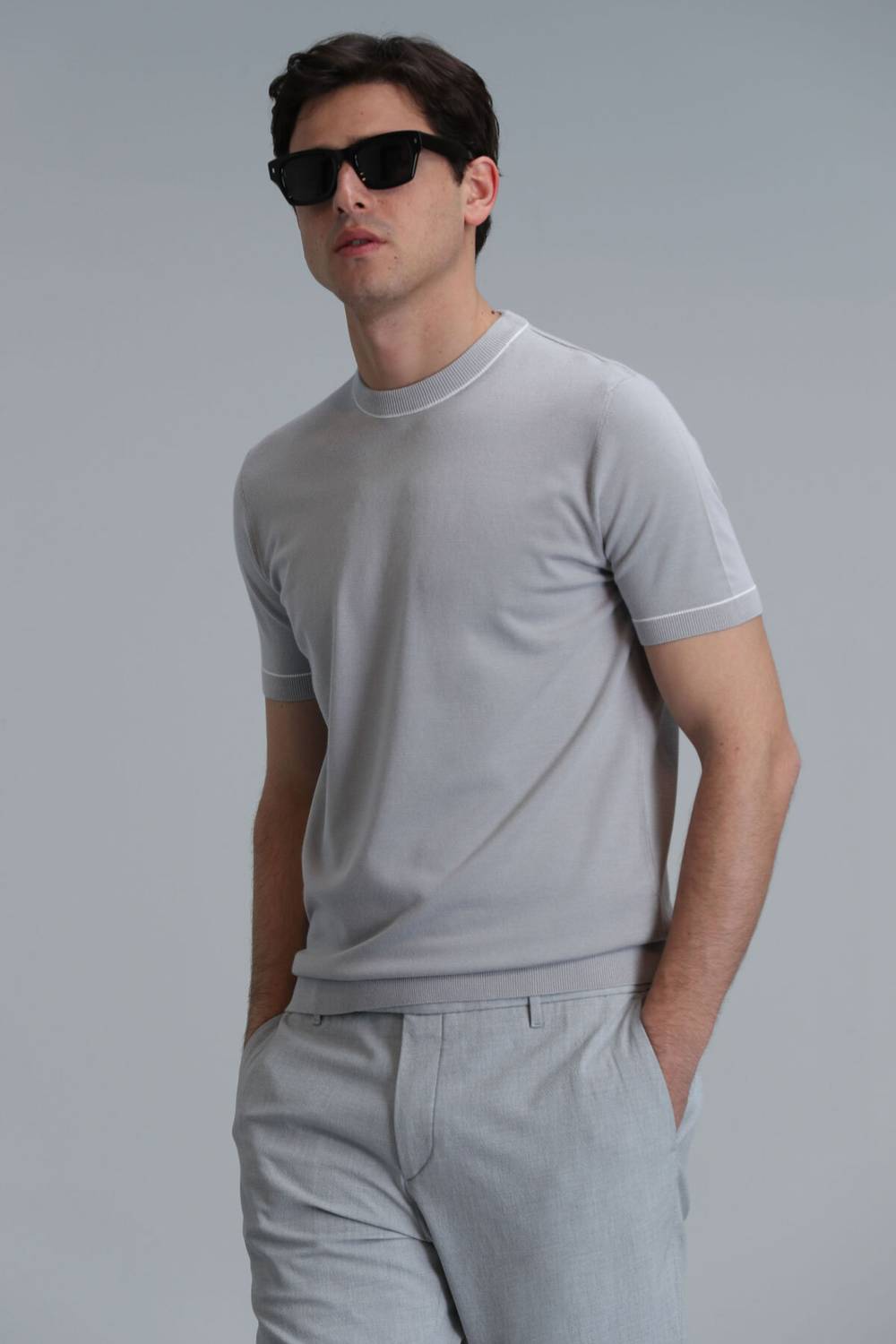 Мужской свитер Tıno цвета TAŞ, доступен в размерах XS, S, M, L, XL, XXL, 3XL, 4XL