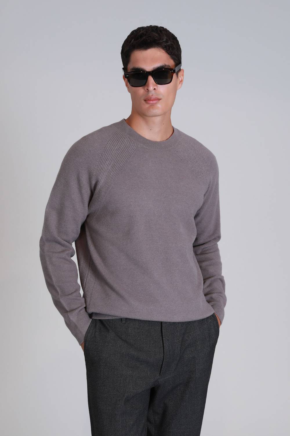 Moon Erkek Kazak Açık Kahve