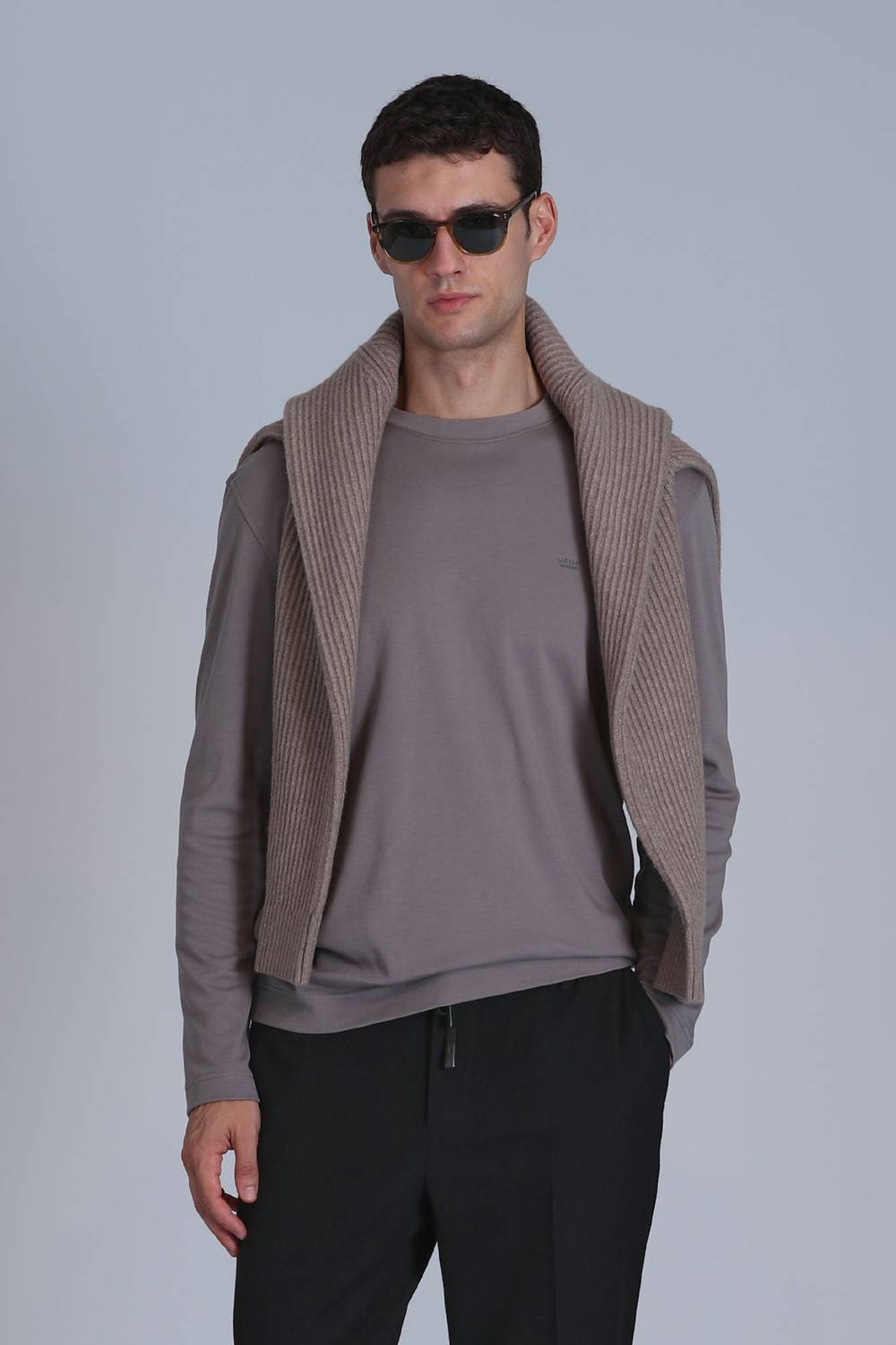 Patrıce Erkek Uzun Kol Tişört Kum