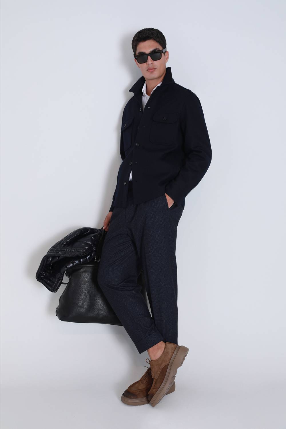 Barena Erkek Basic Gömlek Slim Fit Lacivert