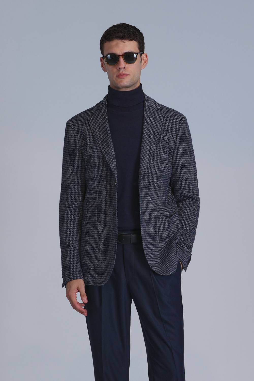 Синий пиджак для мужчин Slim Fit April Spor, доступный в размерах 46-56