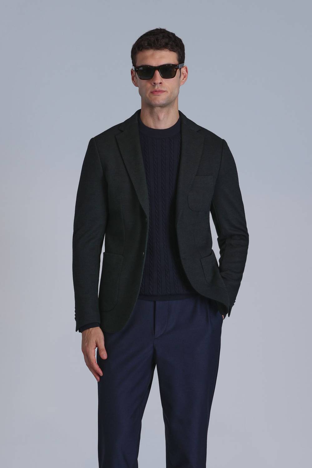 Tress Spor Erkek Blazer Ceket Slim Fit Yeşil