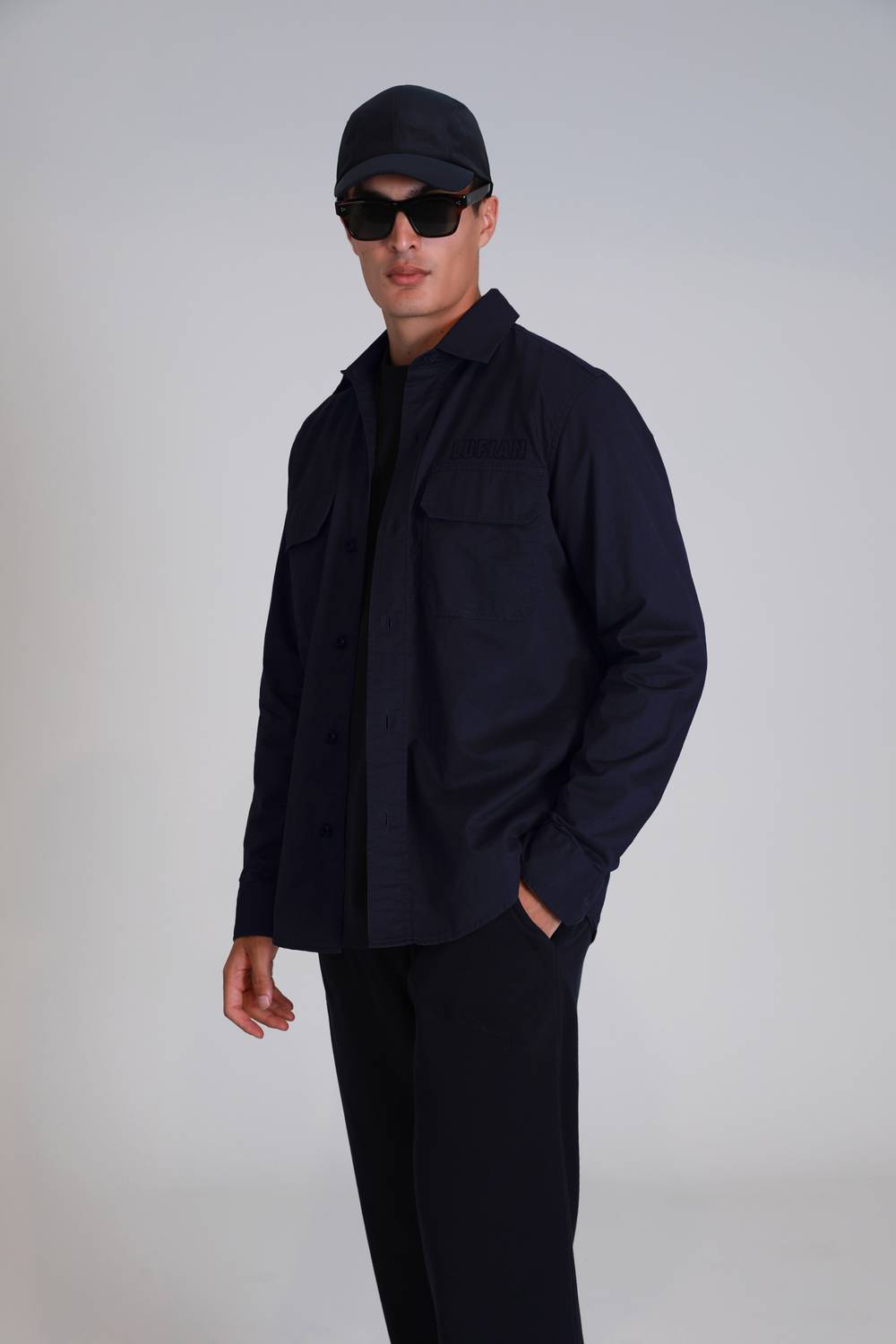 Lara Erkek Basic Gömlek Slim Fit Lacivert