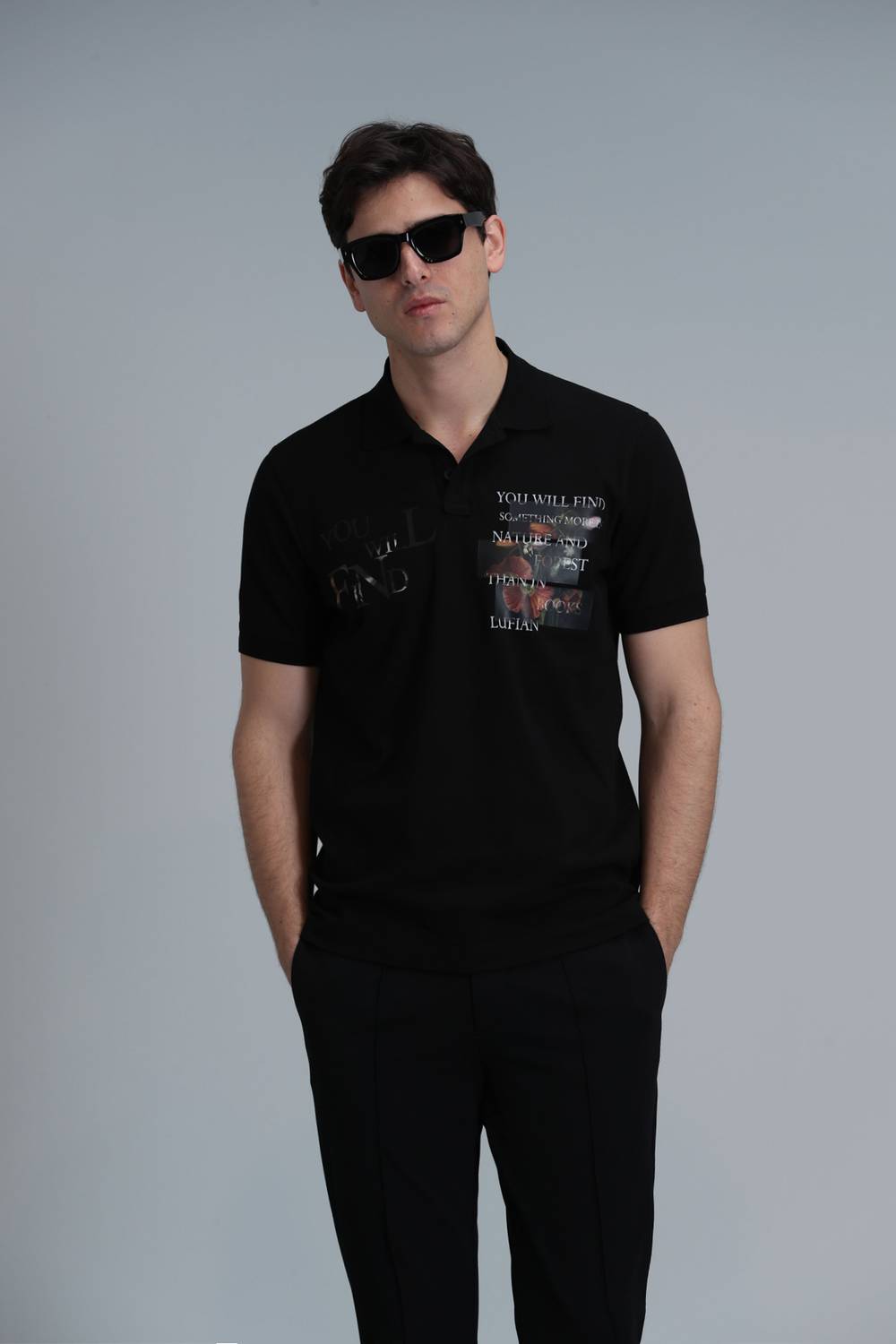 Mandy Smart Men's Black Polo Shirt in Various Sizes