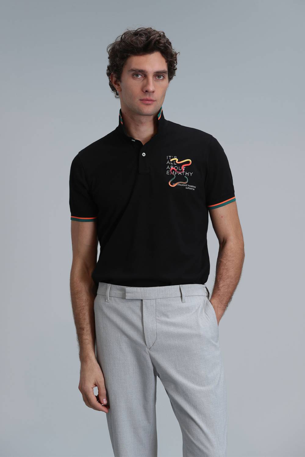 King Smart Men's Black Polo Shirt in Various Sizes