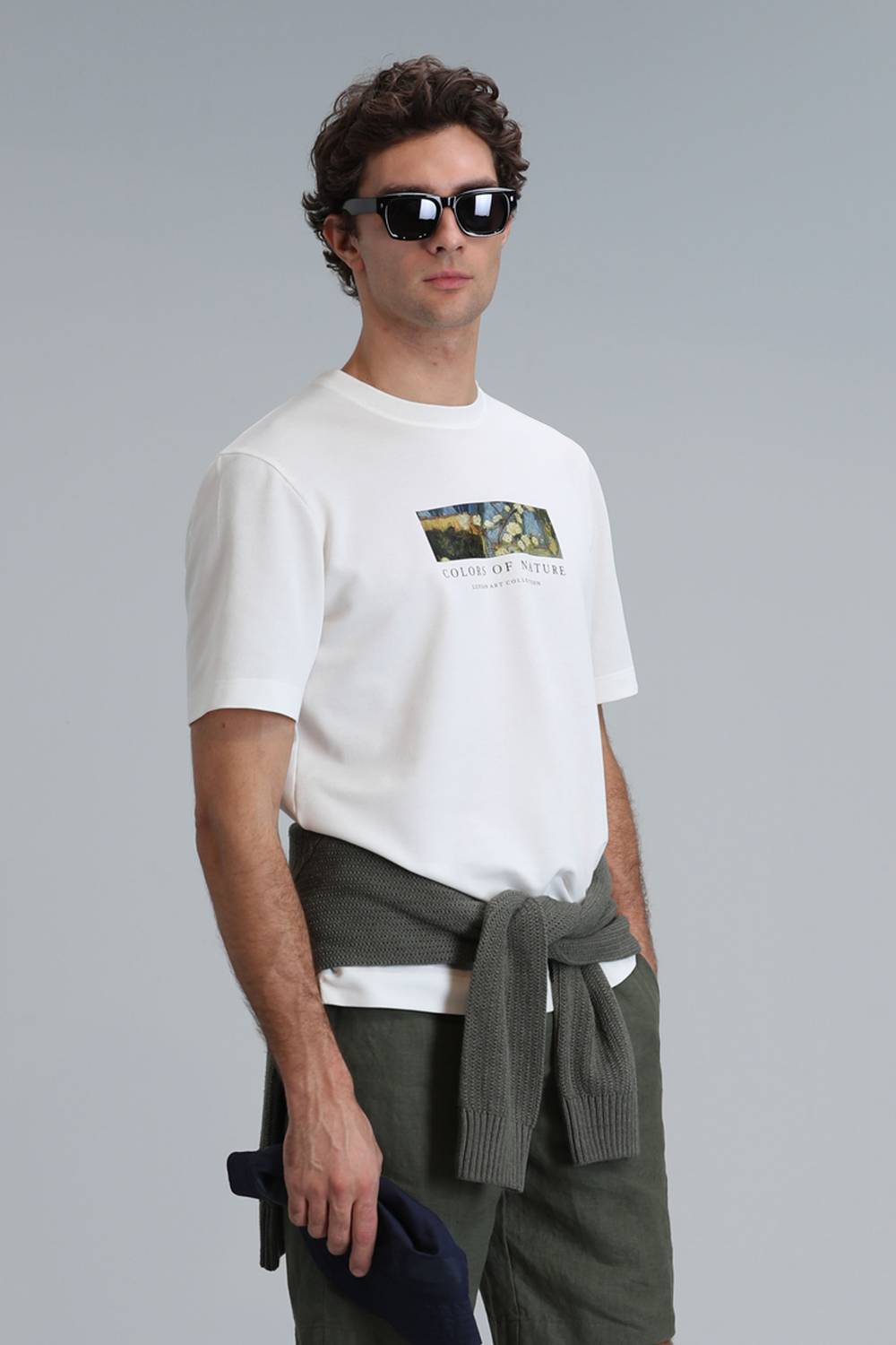 Bıanca Modern Grafik T- Shirt Kırık Beyaz