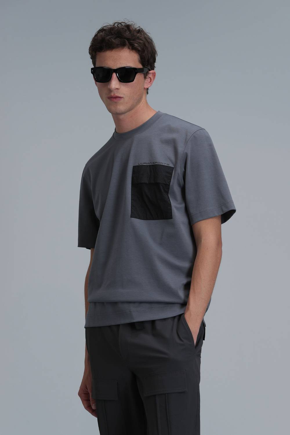 Lıam Modern Grafik T- Shirt Gri