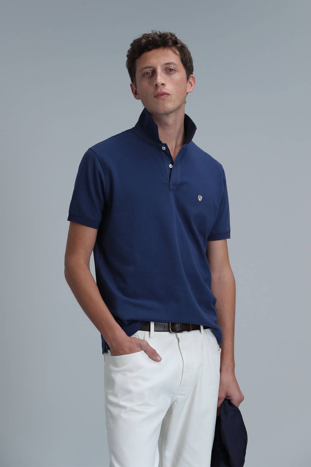 Laon Smart Men's Polo Shirt in Light Navy - Available in Sizes S, M, XS, 4XL