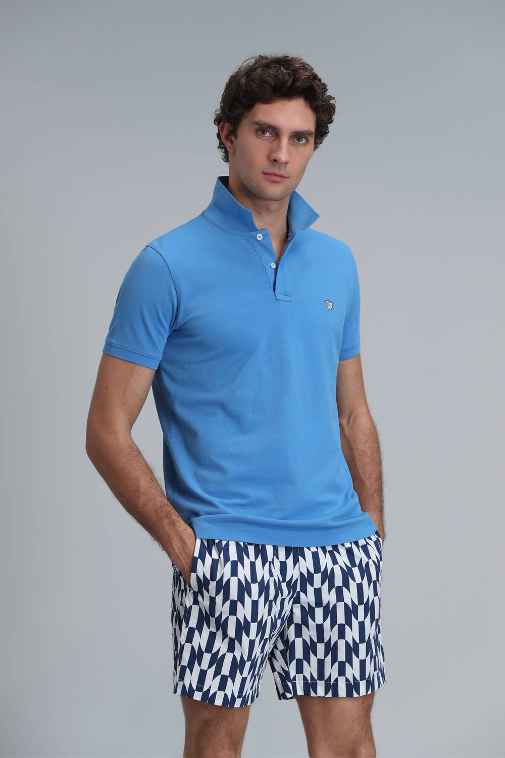 Laon Smart Men's Blue Polo Shirt in Various Sizes S-3XL