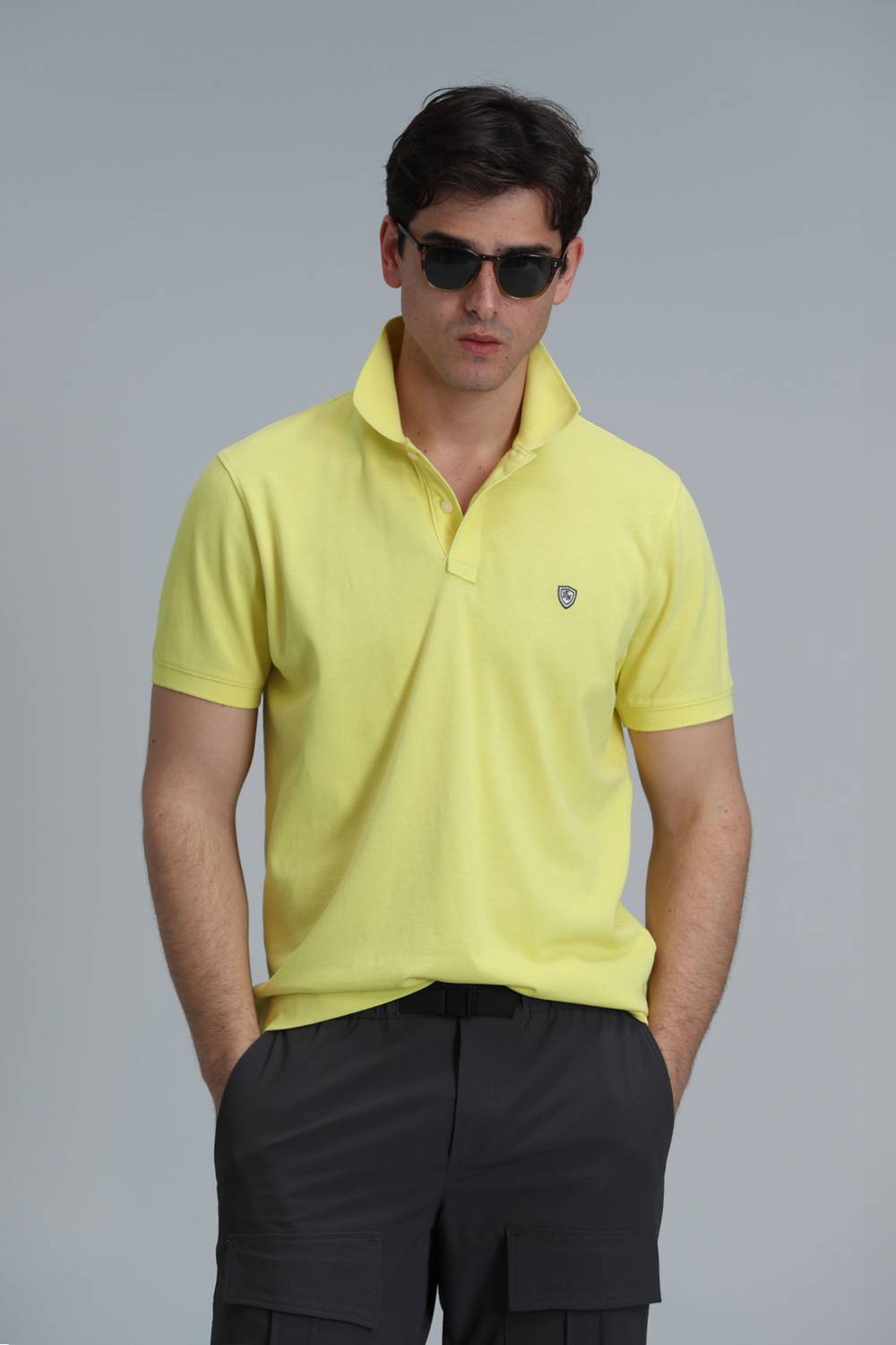 Laon Smart Men's Yellow Polo Shirt in Various Sizes S-3XL