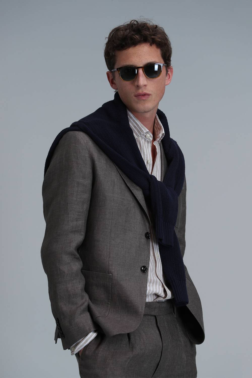 Мужской пиджак Petro Spor, slim fit, коричневый, размеры 46-58