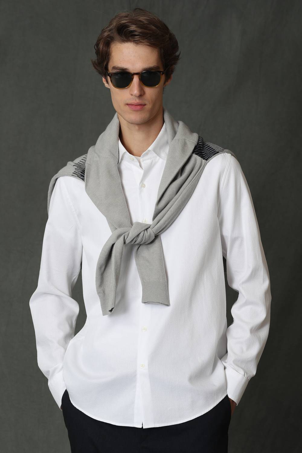 Tom Men's Basic Shirt Comfort Slim Fit White