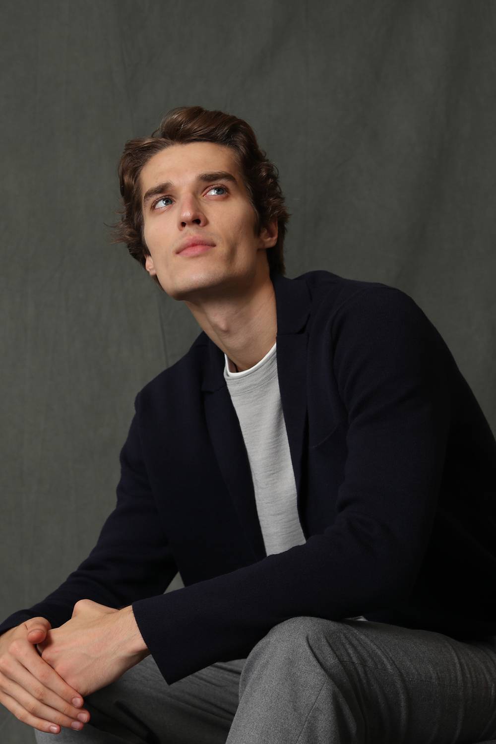 Чоловіча садівнича кофта темно-синього кольору, розміри: S, M, L, XL, XXL, 3XL