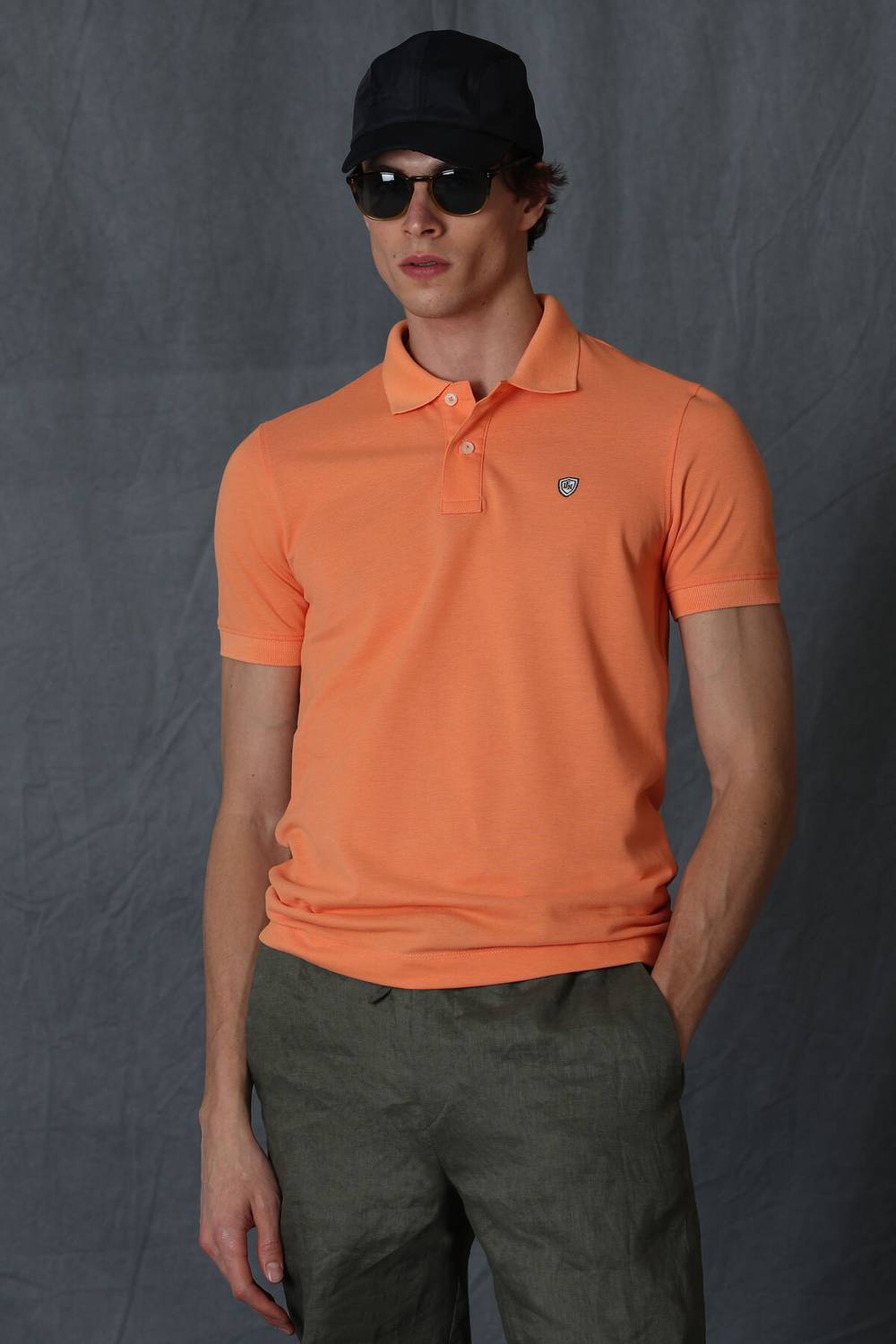 Laon Sports Polo Neck Men's T-Shirt Orange